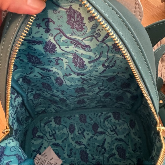 Disney Villains Ursula Loungefly Backpack. Used once. - Picture 7 of 10